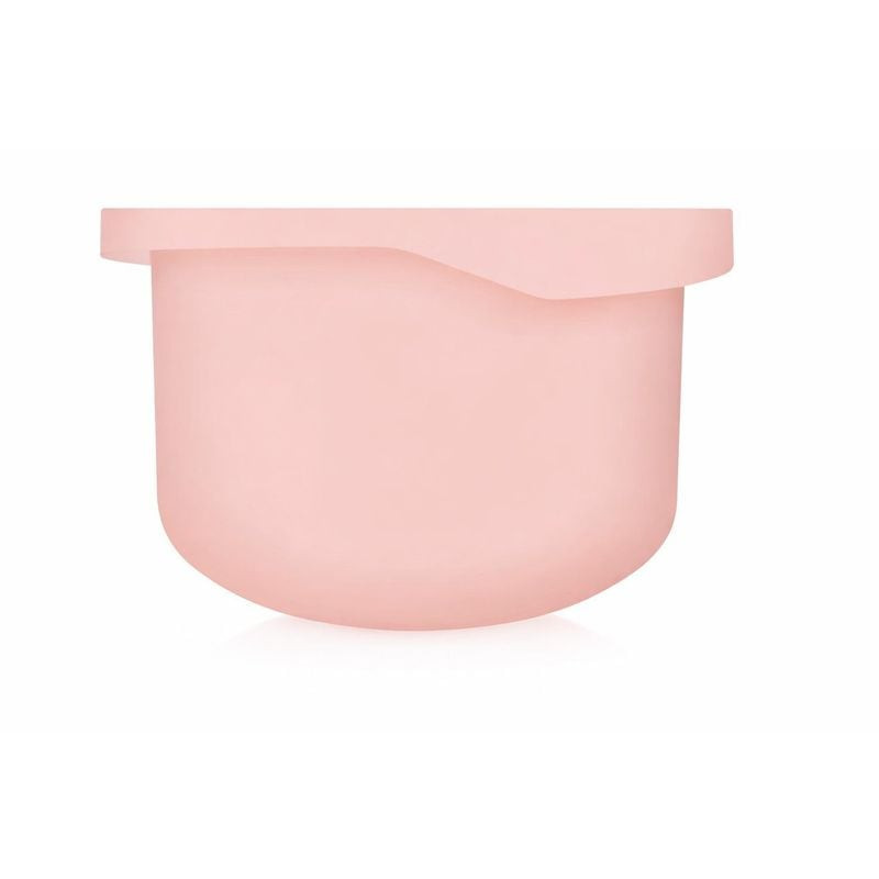 Pot SVR DENSITIUM Rose Éclat Recharge, verre dépoli rose avec couvercle rose clair.