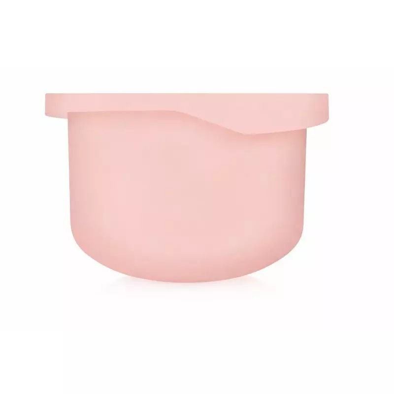 Pot SVR DENSITIUM Rose Éclat Recharge, verre dépoli rose avec couvercle rose clair.