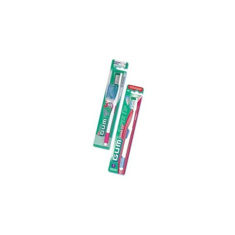 1181948 Sunstar GUM 463 brosse à dents Super Tip Medium tête compacte poils Super Tip pour nettoyage