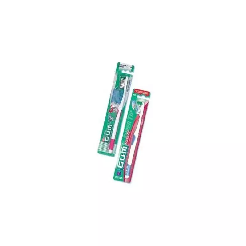 1181948 Sunstar GUM 463 brosse à dents Super Tip Medium tête compacte poils Super Tip pour nettoyage