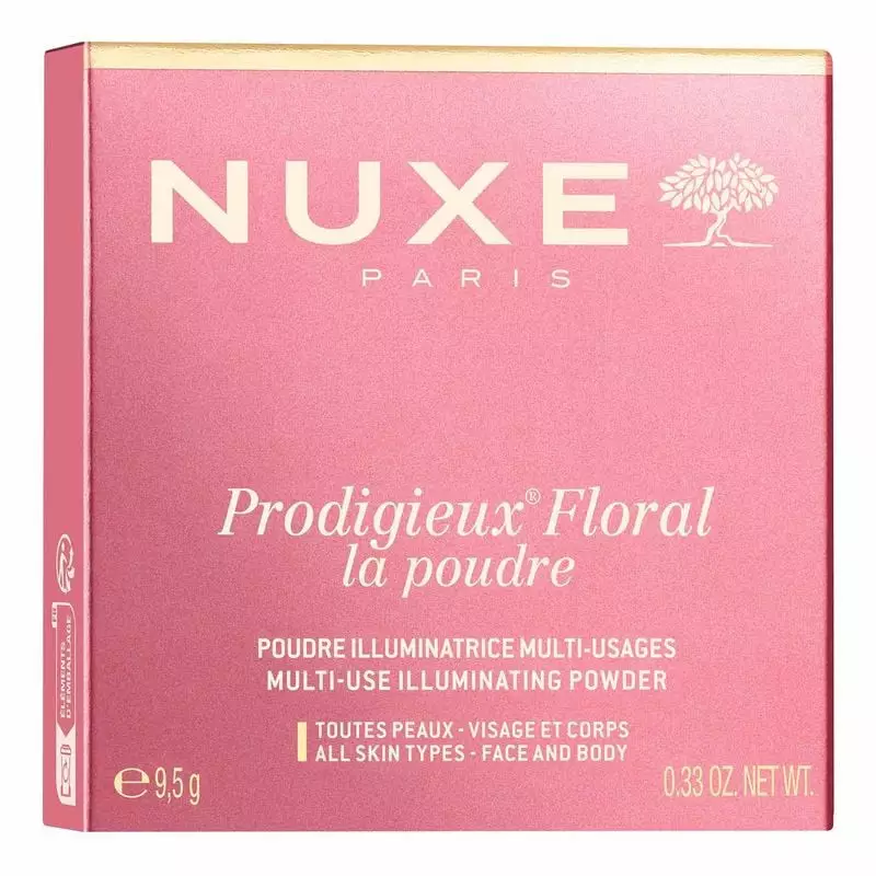 NUXE 1181939 poudre illuminatrice packshot vue en angle révélant la texture soyeuse