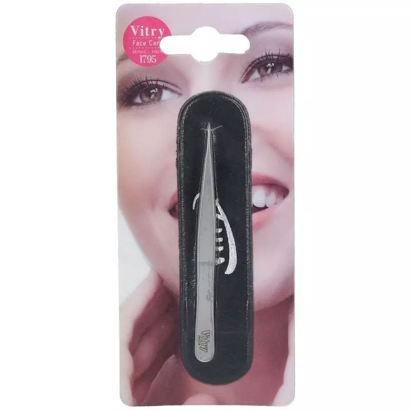 Pince à épiler Vitry Extra en acier inoxydable au design ergonomique et à la pointe ultra-fine pour 