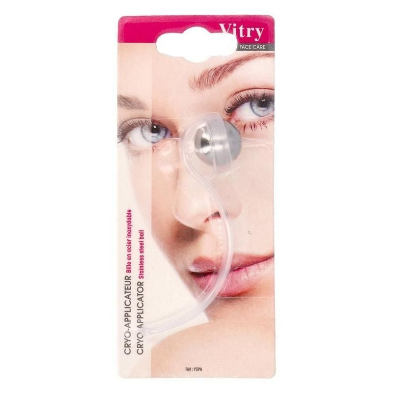 Packshot du soin contour des yeux Vitry Fortif'Eye + Cryo-Applicateur 15 ml : flacon avec applicateu