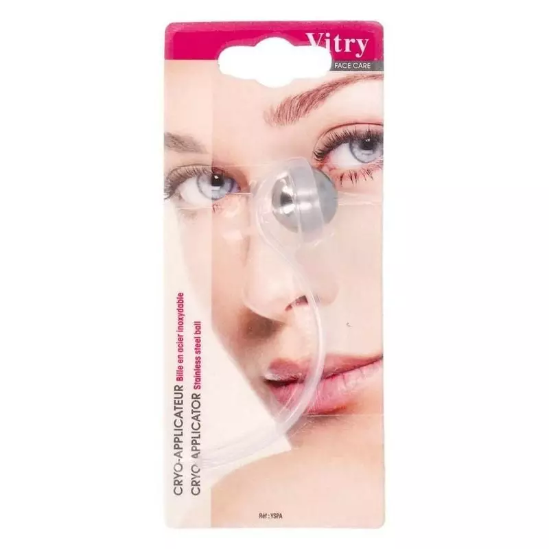 Packshot du soin contour des yeux Vitry Fortif'Eye + Cryo-Applicateur 15 ml : flacon avec applicateu