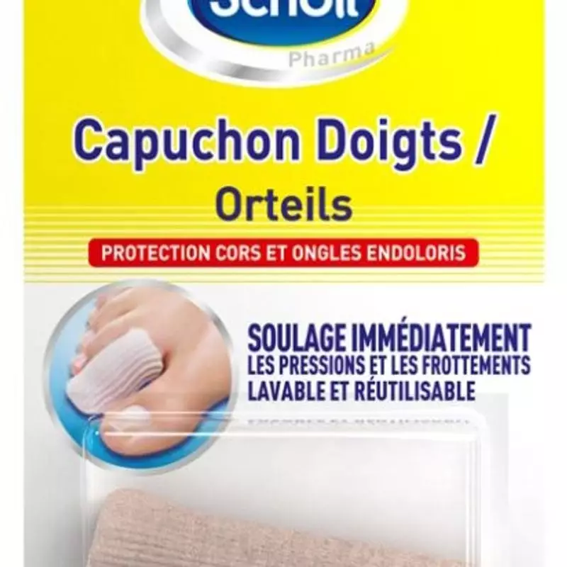 Capuchon protecteur en gel Scholl Gelactiv pour doigts et orteils sur fond blanc