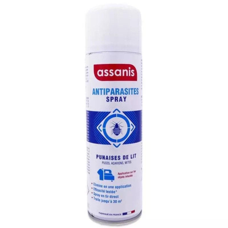 Assanis Antiparasites Spray Punaises de Lit 500ml bombe insecticide contre les punaises de lit, acar
