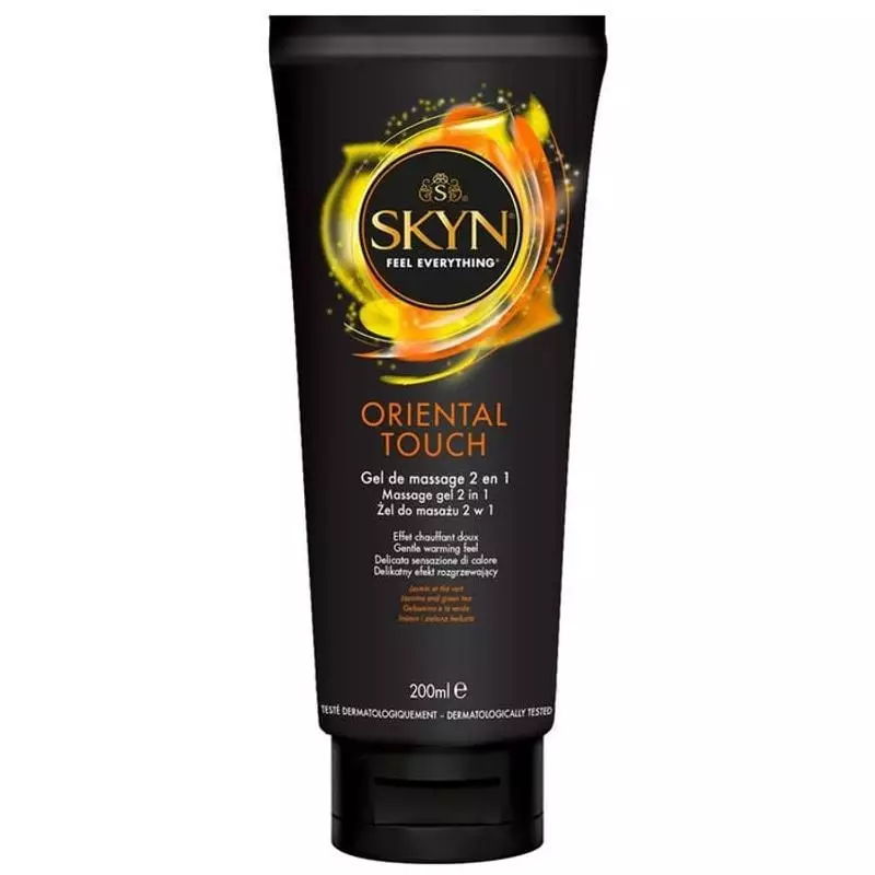 Packshot du gel 2 en 1 massage et lubrifiant oriental touch Cooper Skyn 200ml