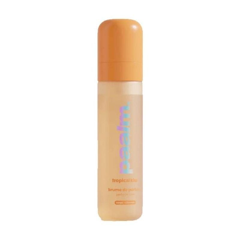 Packshot de la brume corps et cheveux Paalm Cosmetics Tropical Kiss, avec une fragrance tropicale au