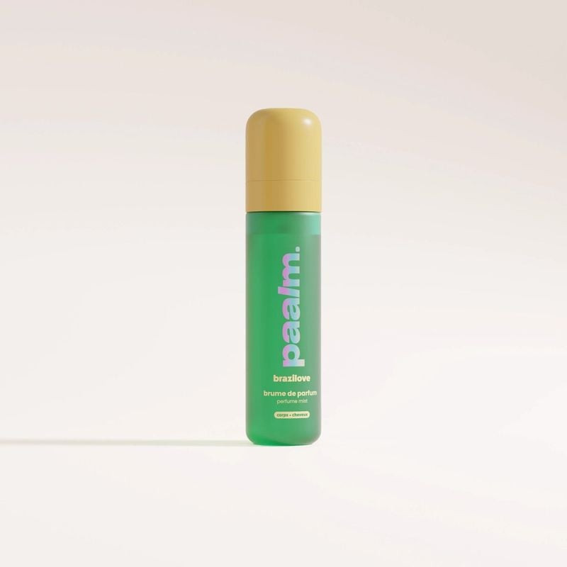 Packshot de la brume parfumée PAALM Cosmetics 1454436, 100 ml, avec vaporisateur effet satiné.