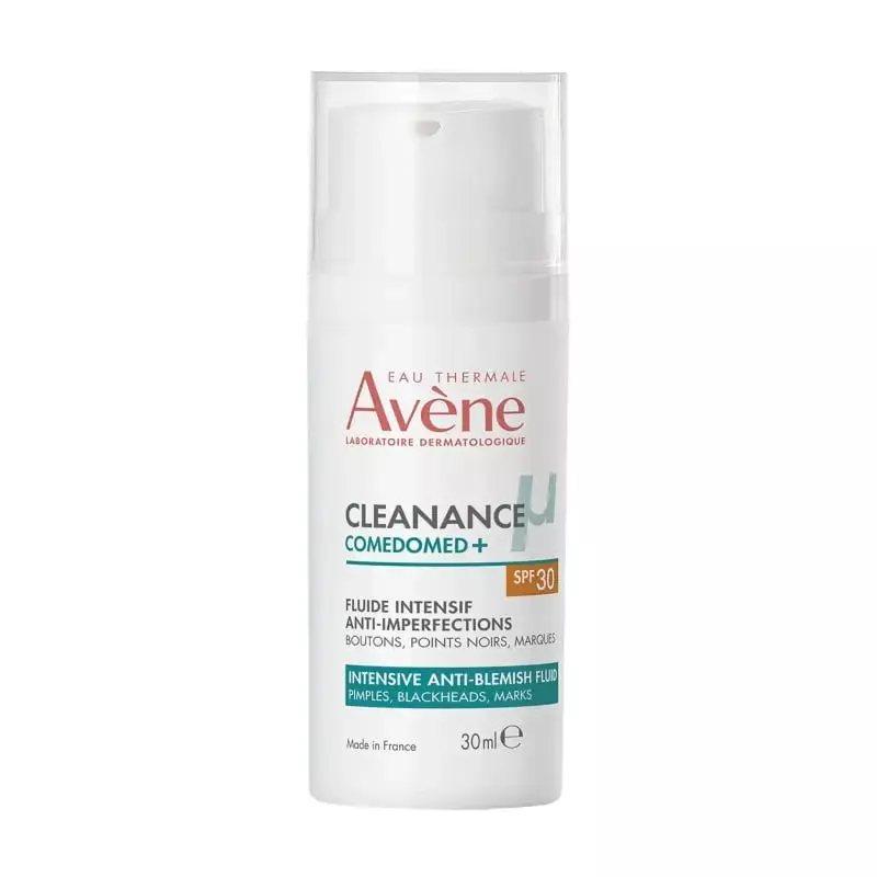 Packshot du fluide anti-imperfections Avène Cleanance Comedomed+ SPF30