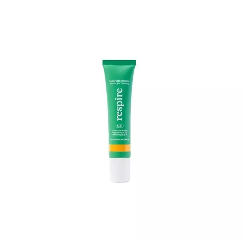 Emballage Respire Soin Flash Boutons - formule naturelle pour boutons et imperfections.