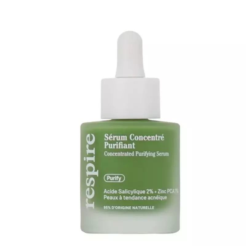 Packshot du Respire Sérum concentré purifiant v2 acide salicylique zinc PCA - 30ml