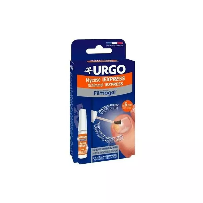 Traitement mycose ongle URGO Filmogel Mycose Express 4ml flacon avec pinceau et limes à ongles