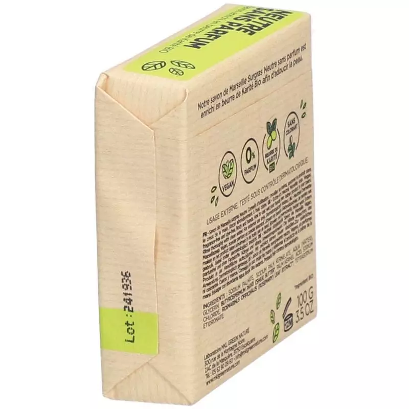 Packshot du savon MKL 1869712, blanc et rectangulaire, présenté seul.