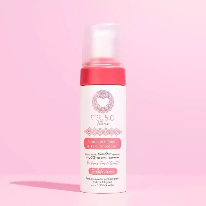 Packshot du 1918015 Musc Intime Mousse Nettoyante Intime Sweet Litchi sur fond blanc