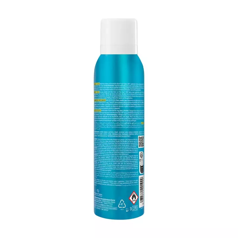 Gros plan sur la buse et la texture brume du spray Ducray Keracnyl