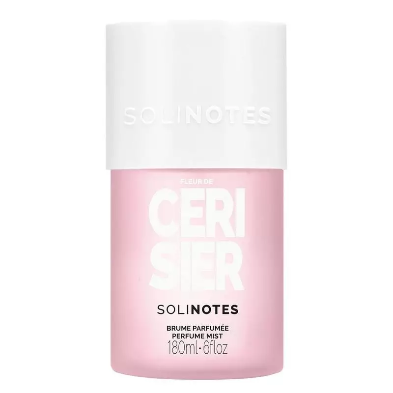 Packshot du vaporisateur de la Brume parfumée Fleur de Cerisier Solinotes sur fond blanc