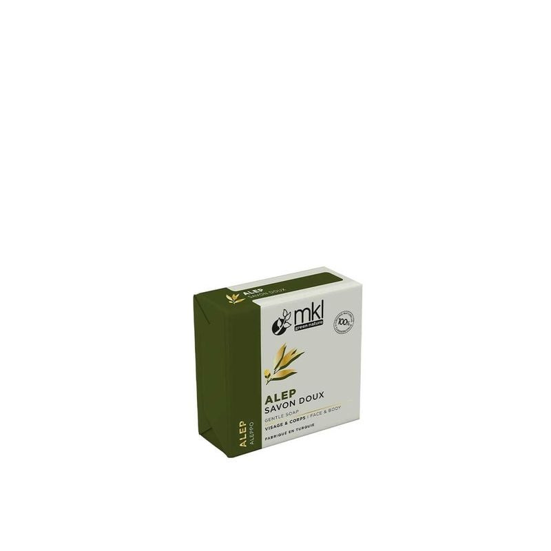 Packshot du savon traditionnel MKL Green Nature Savon d'Alep 100g à l'huile d'olive et de laurier