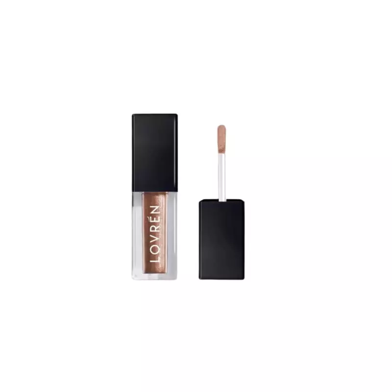 Packshot du fard à paupières liquide longue tenue Shiny Bronze Lovren, 2,8 ml, avec applicateur.