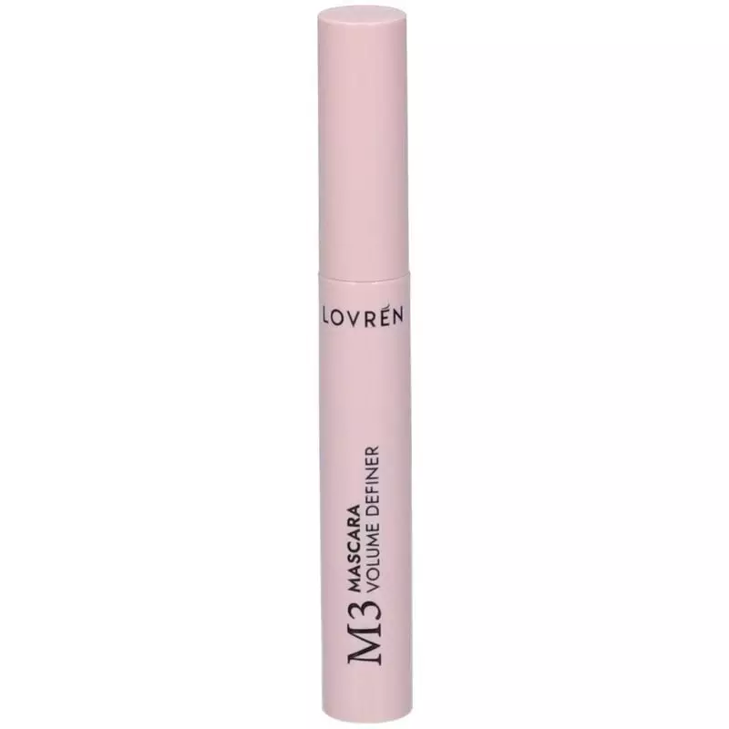 Vue de face du 1991743 Lovrén M3 Mascara Volume Definer : emballage noir élégant avec accents argent
