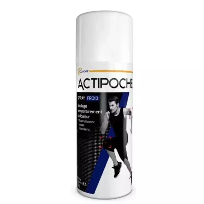 Flacon d'Actipoche Spray Froid 400ml sur fond blanc