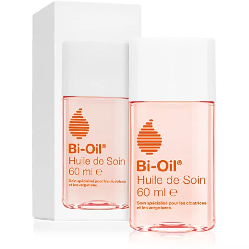 Vue de face du flacon Bio-Oil 2013950 avec étiquette bleue et bouchon blanc