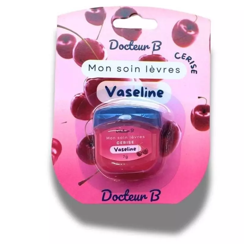 Vue de face du pot de baume à lèvres cerise Docteur B 2013935, 7 g