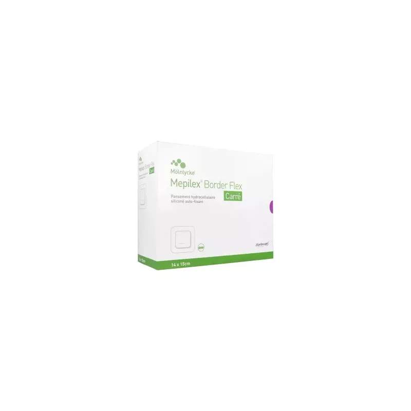 Mepilex b flex 14x15cm : flexible, absorbant et indolore pour plaies