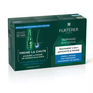 Traitement antichute réactionnelle Triphasic Reactional René Furterer - 12 ampoules