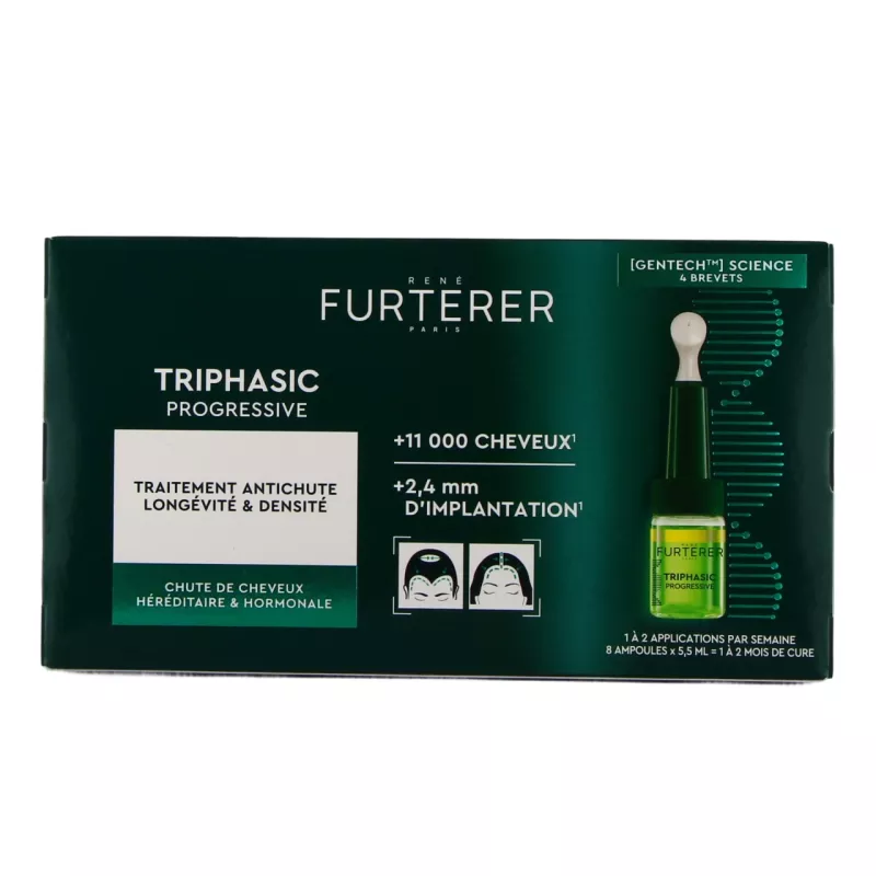 Traitement antichute progressive longévité & densité René Furterer - 8 ampoules