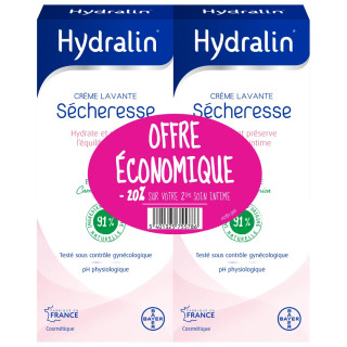 Hydralin Sécheresse Crème Lavante 2 x 200ml