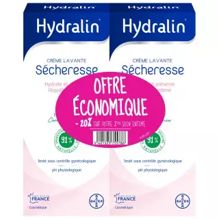 Hydralin Sécheresse Crème Lavante 2 x 200ml