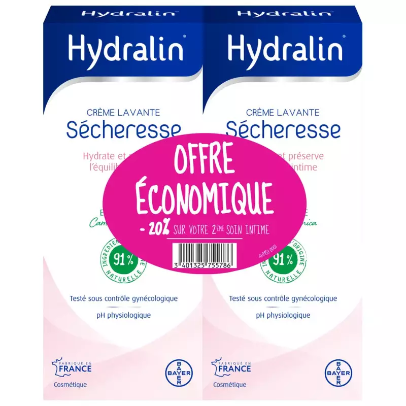 Hydralin Sécheresse Crème Lavante 2 x 200ml