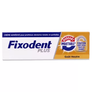 Crème adhésive prothèse totale & partielle Mordant Imbattable Fixodent Pro Plus - 40g