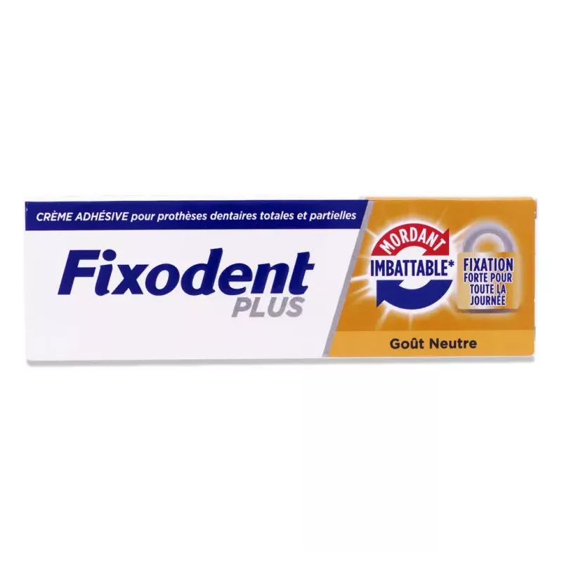 Crème adhésive prothèse totale & partielle Mordant Imbattable Fixodent Pro Plus - 40g