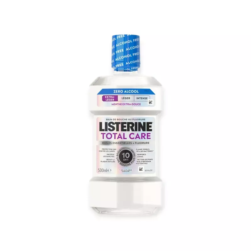 Listerine Total Care Extra Léger 500ml : Soin complet sans alcool