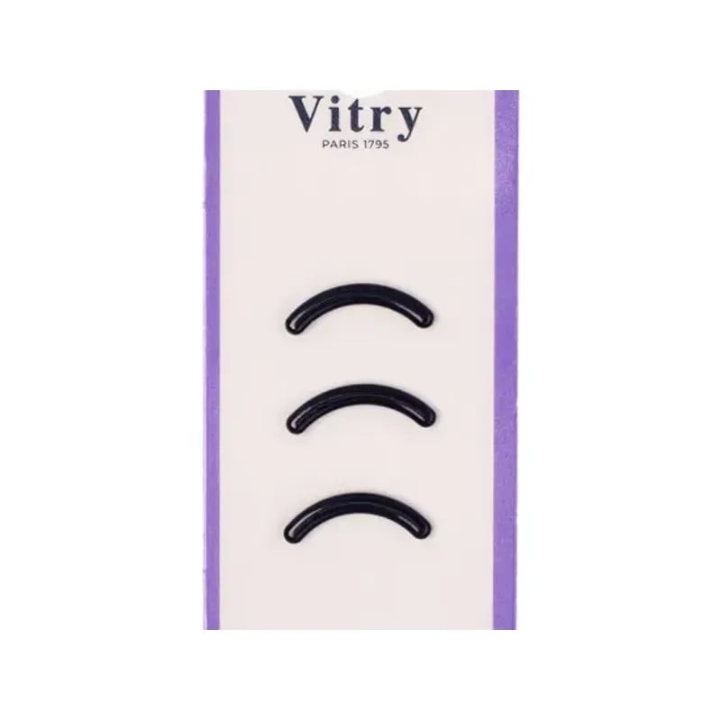 Recharges recourbe-cils Vitry, lot de 3 coussinets en silicone souple sur fond blanc
