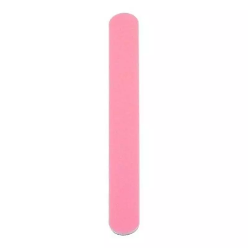 Lime à ongles pro rose fluo Vitry, grain 120, support mousse, idéale pour façonner ongles naturels e