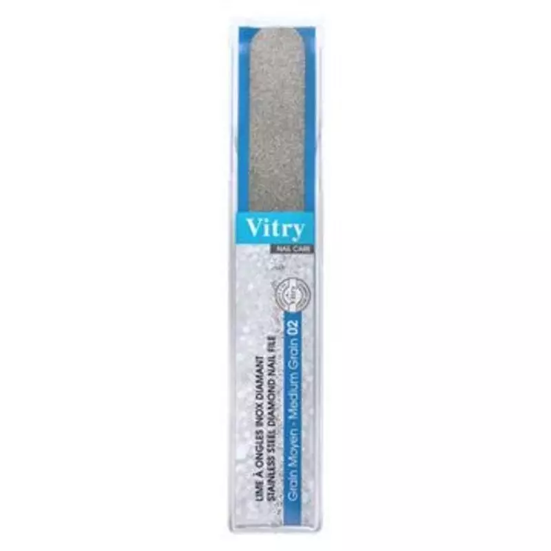 Lime à ongles en inox diamant Vitry sur fond blanc propre