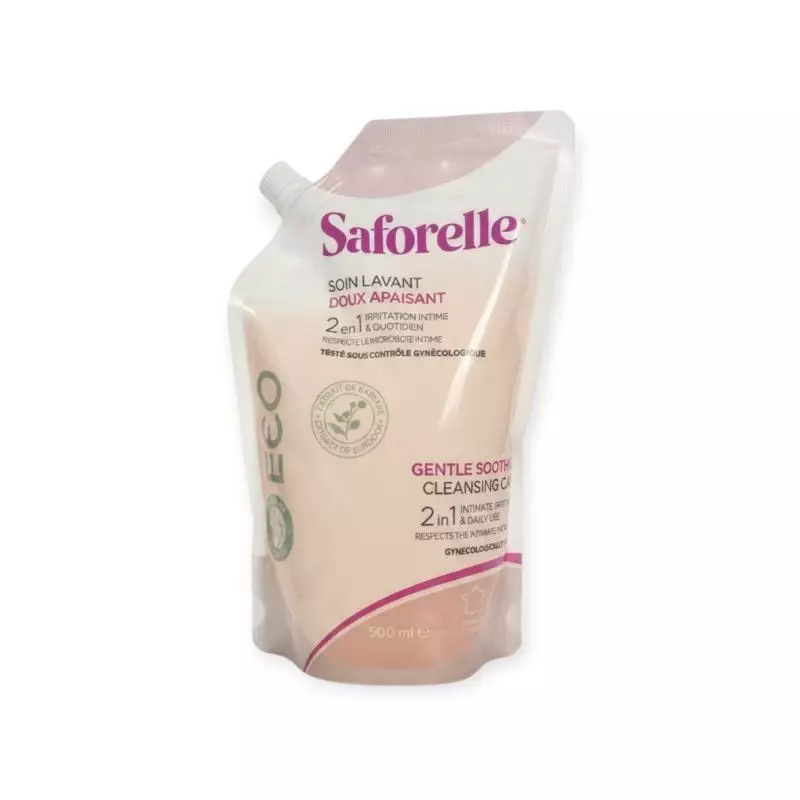 Packshot du flacon éco-recharge 500 ml de Saforelle Soin Lavant Doux Apaisant 2067645