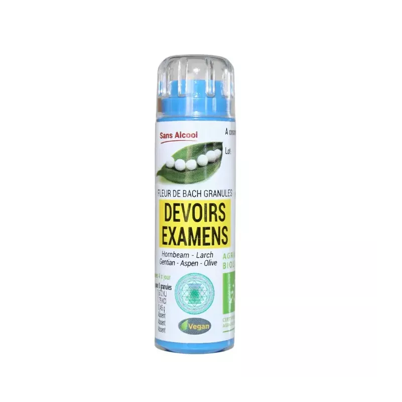 Fleurs de Bach Complexe devoirs et examens Bio Kosmeo - 130 granules