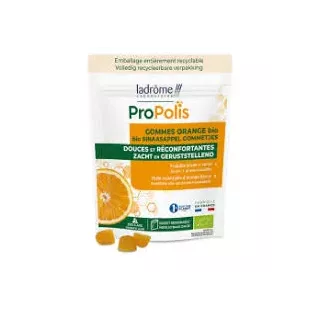 Ladrôme Propolis gommes orange Bio - Maux de gorge - 45 g