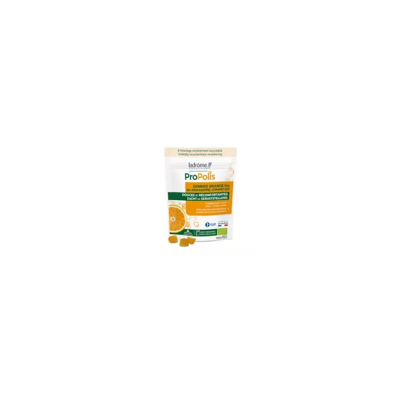 Ladrôme Propolis gommes orange Bio - Maux de gorge - 45 g