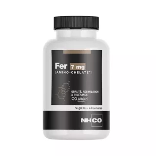 Fer 7mg Amino‑chélaté NHCO - Oligo-élément essentiel - 56 gélules