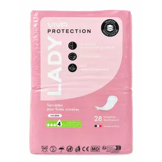 VIVA LADY 4G X28 - Alèses Incontinence Femme, 28 Unités