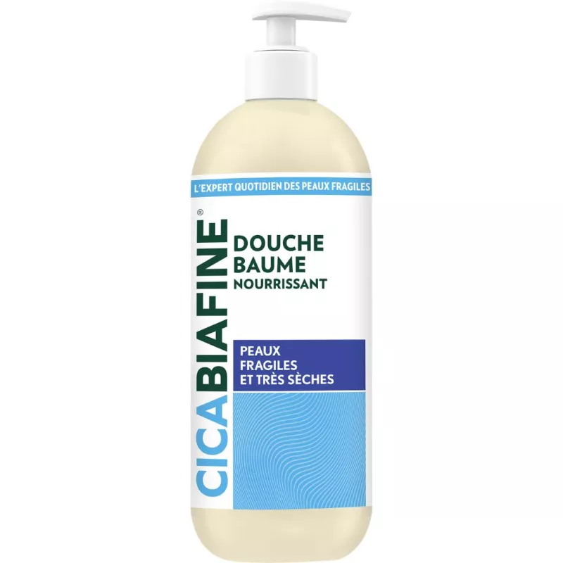 Douche baume nourrissant Cicabiafine - Peaux fragiles et très sèches - 1L