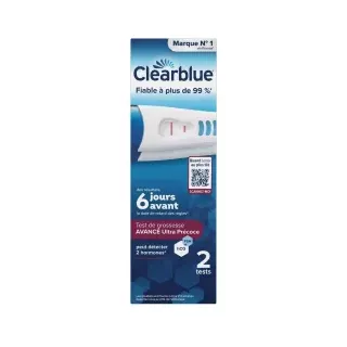 Clearblue Test Grossesse X2 - Détection dès 6 jours avant