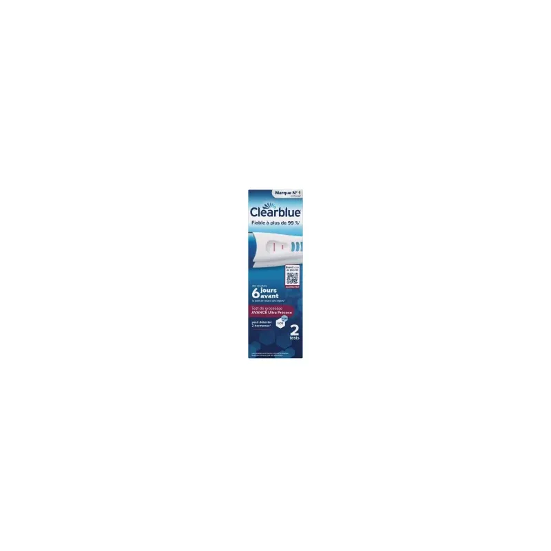 Clearblue Test Grossesse X2 - Détection dès 6 jours avant