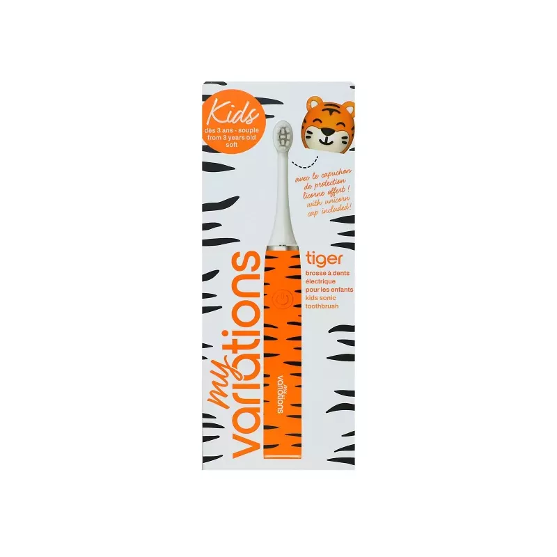 Brosse à dents électrique Tigre Kids - Nettoyage doux & efficace