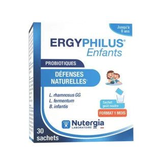 Ergyphilus® Enfants dès 8 ans Nutergia - Soutien de la flore infantile - 30 sachets